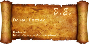 Dobay Eszter névjegykártya