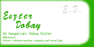 eszter dobay business card